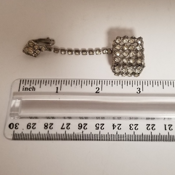 Vintage to New Cube Drop Clip On Earrings - Picture 3 of 3